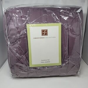 Concierge Collection Plum Purple Full Queen 3 Pc Comforter Set Down Alternative